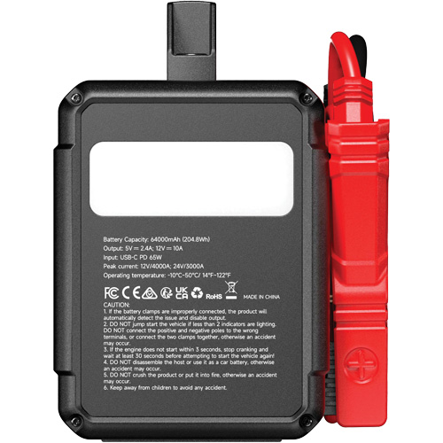V4000 HD 12V/24V 4000A Jump Starter D. Morneault & Fils