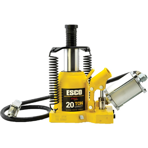Cric bouteille de s&eacute;rie Pro "Shorty", 20 tonne(s), Air comprim&eacute;/hydraulique, 12-5/8" Hauteur &eacute;lev&eacute;e D. Morneault & Fils