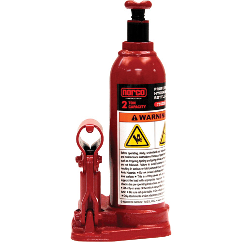 Cric &agrave; bouteille hydraulique professionnel, 2 tonne(s), 14-1/2" Hauteur &eacute;lev&eacute;e D. Morneault & Fils