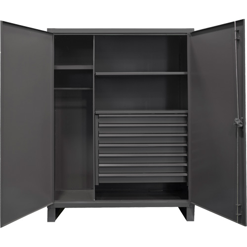 Extra Heavy-Duty Wardrobe Cabinet, Steel, 48" W x 24" D x 78" H, Grey D. Morneault & Fils
