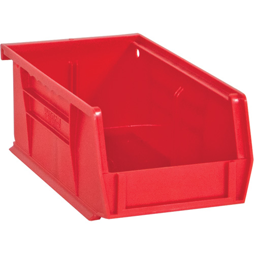 Hook-On Bins, 4" W x 3" H x 7" D, Red, 10 lbs. Capacity D. Morneault & Fils