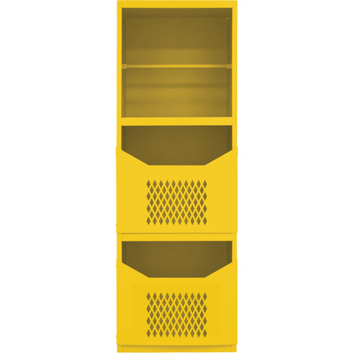 Spill Control Cabinet, 1 Shelves, 72" H x 24" W x 24" D, Steel, Yellow D. Morneault & Fils