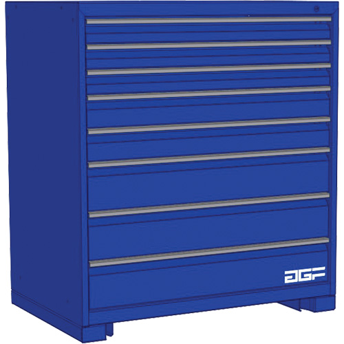 Armoire &agrave; tiroirs modulaire, 8 tiroirs, 36" la x 24" p x 40" h, Bleu D. Morneault & Fils