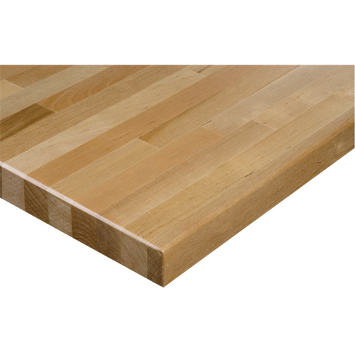 Hardwood Workbench Top, 48" W x 24" D, Square Edge, 1-1/4" Thick D. Morneault & Fils