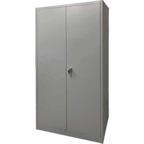 Armoire de rangement, Acier, 4 Tablettes, 78" h x 36" la x 24" P, Gris D. Morneault & Fils