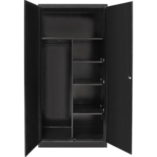 Combination Storage Cabinet, 36" W x 18" D x 72" H, Black D. Morneault & Fils