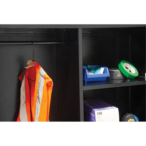 Combination Storage Cabinet, 36" W x 18" D x 72" H, Black D. Morneault & Fils