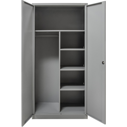 Armoire de rangement combin&eacute;e, 36" la x 18" p x 72" h, Gris D. Morneault & Fils