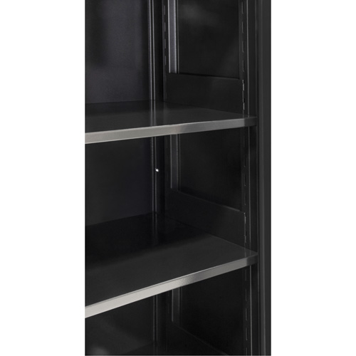 Armoire de rangement Hi-Boy, Acier, 4 Tablettes, 72" h x 36" la x 18" P, Noir D. Morneault & Fils