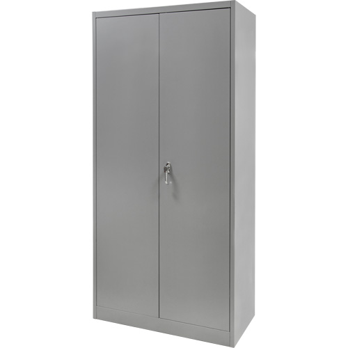 Wardrobe Storage Cabinet, Steel, 36" W x 18" D x 72" H, Grey D. Morneault & Fils