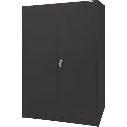 Armoire d'entreposage, Acier, 4 Tablettes, 78" h x 48" la x 24" P, Noir D. Morneault & Fils