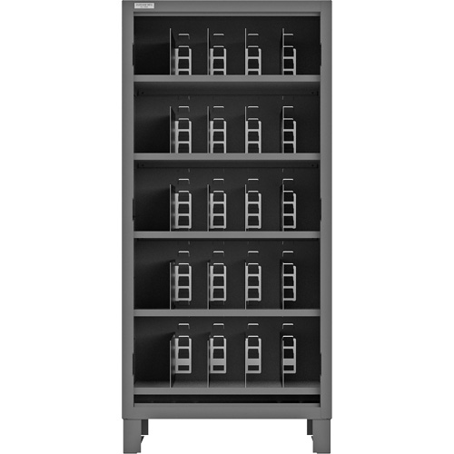 Heavy-Duty Open Front Cabinet with Dividers, Steel, 0 Drawers, 36" x 24" x 78", Grey D. Morneault & Fils