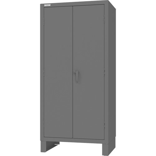 Armoire avec barre de suspension et portes encastr&eacute;es standards , Acier, 78" h x 36" la x 24" P, Gris D. Morneault & Fils