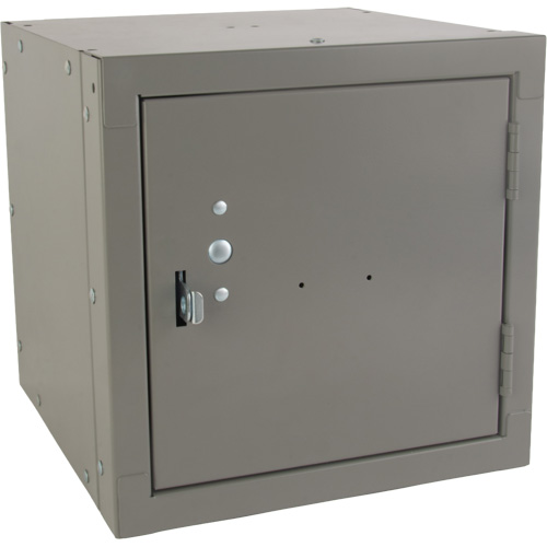 Casier cubique empilable, 12" x 12" x 12", Acier, Gris, D&eacute;mont&eacute; D. Morneault & Fils