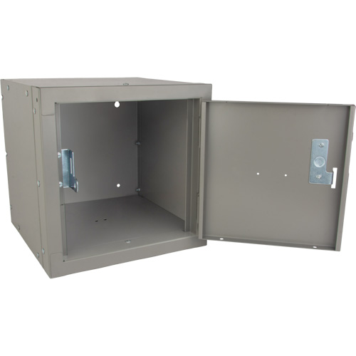 Casier cubique empilable, 12" x 12" x 12", Acier, Gris, D&eacute;mont&eacute; D. Morneault & Fils