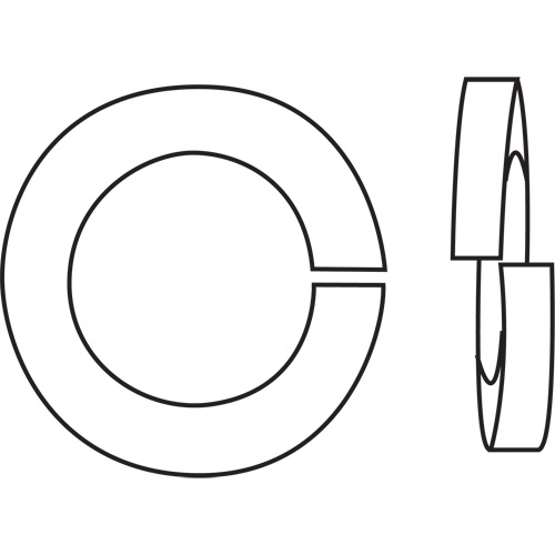 Rondelle d'arr&ecirc;t fendue, 1/2", Zinc jaune D. Morneault & Fils
