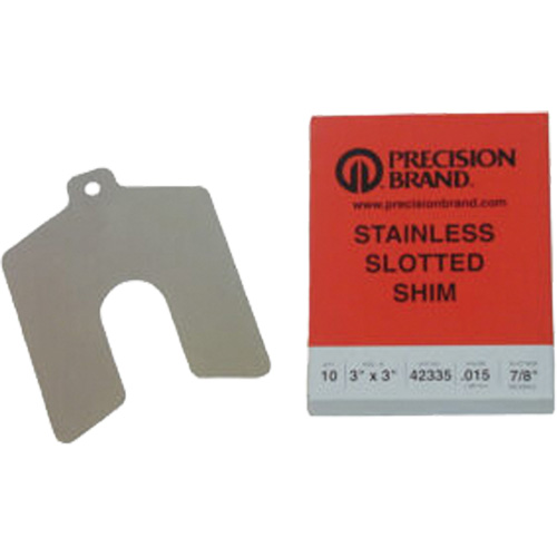 Slotted Shim Assortments, 5" L x 0.001"- 0.125" Thickness, 5" W, Stainless Steel D. Morneault & Fils