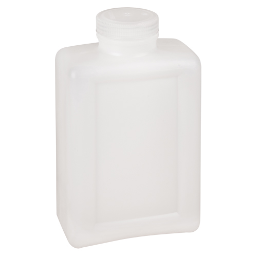 Easy-Grip Space-Saver Bottles, Rectangular, 64 oz., Plastic D. Morneault & Fils