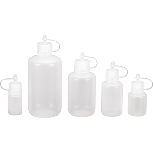 Narrow-Mouth Bottles, Round, 1 oz., Plastic D. Morneault & Fils
