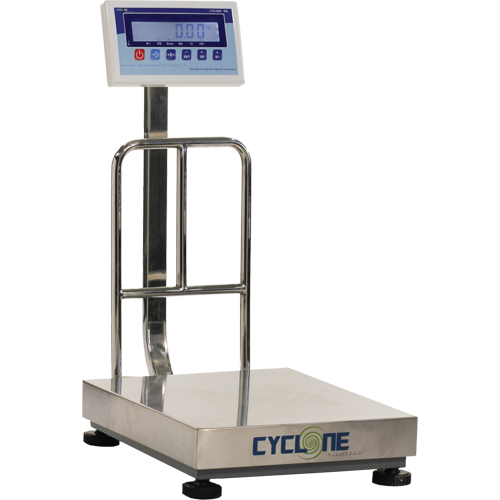 Balance &agrave; plateforme et d'&eacute;tabli Cyclone 150, Capacit&eacute; de 300 lb / 150 kg, 15-3/4" lo x 19-7/10" la D. Morneault & Fils