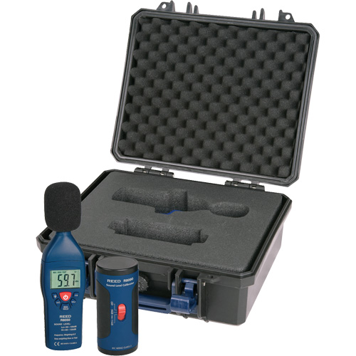 Ensemble de sonom&egrave;tre et calibrateur, Gamme de mesure 30 - 130 dB D. Morneault & Fils