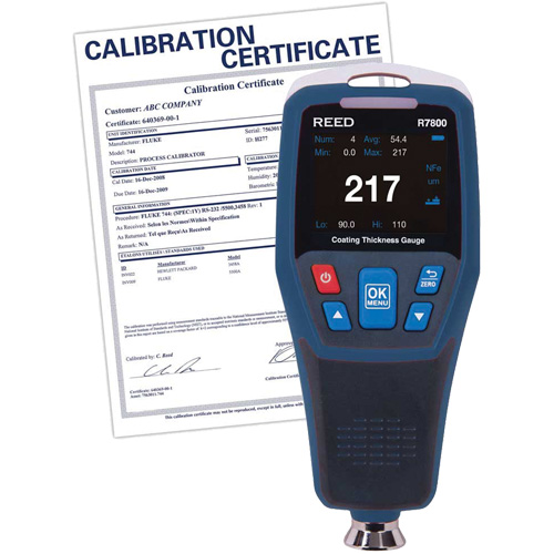 Coating Thickness Gauge with Calibration Certificate D. Morneault & Fils