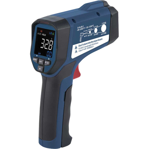 Infrared Thermometer, -26°- 2282° F ( -32° - 1250° C ), 50:1, Adjustable Emmissivity D. Morneault & Fils