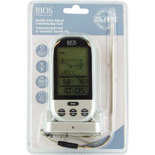 Wireless Meat & Poultry Thermometer, Contact, Digital, 32-482°F (0-250°C) D. Morneault & Fils
