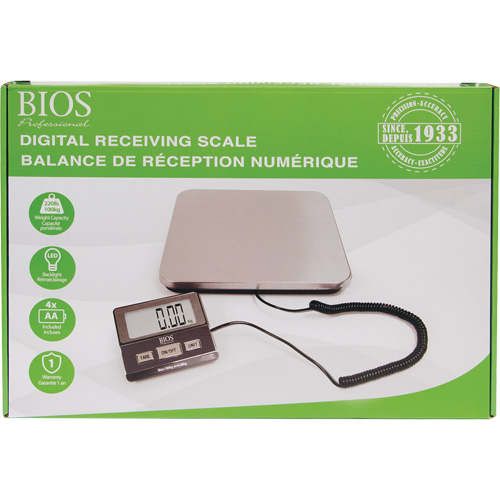 Balance de r&eacute;ception num&eacute;rique, Capacit&eacute; 220 lb, Graduations 1 lb D. Morneault & Fils