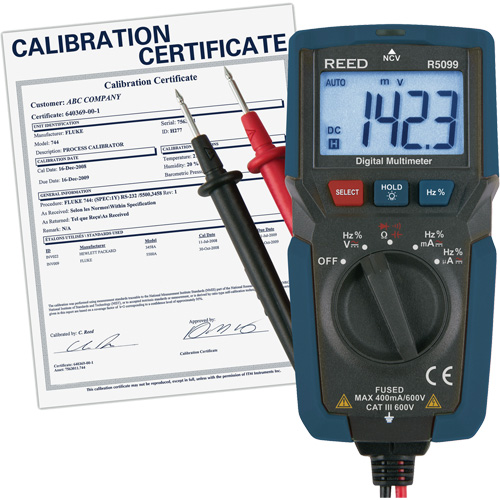 Multim&egrave;tre compact avec mesure de tension sans contact et certificat ISO, Tension c.a./c.c., Courant c.a./c.c. D. Morneault & Fils
