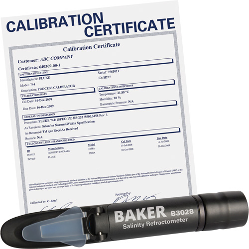 Refractometer with ISO Certificate, Analogue (Sight Glass), Salinity D. Morneault & Fils