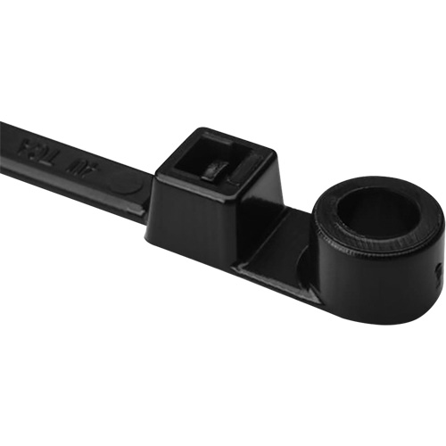 Attache de c&acirc;ble &agrave; vis, Longueur 12-2/5", R&eacute;sistance &agrave; la traction 50 lb, Noir D. Morneault & Fils