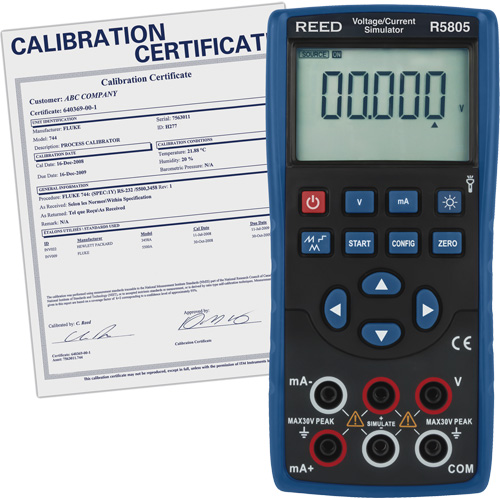 Voltage/Current Simulator with Traceable Certificate D. Morneault & Fils