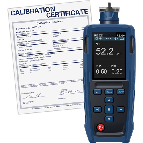 Gas Detector with Traceable Calibration Certificate D. Morneault & Fils