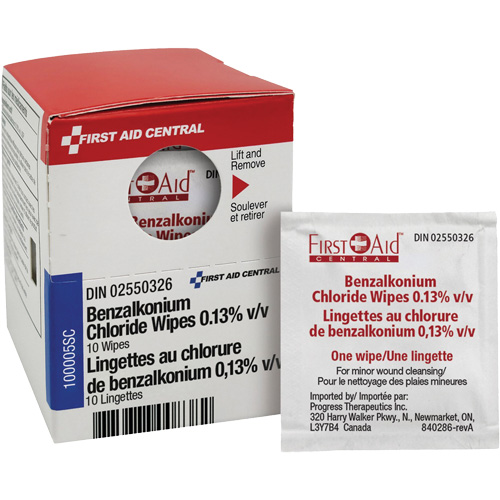 SmartCompliance Refill Benzalkonium Chloride Wipes 0.13% v/v, Towelette, Antiseptic D. Morneault & Fils