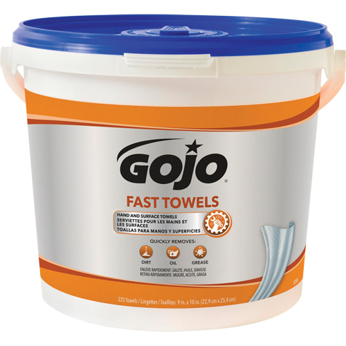 Fast Wipes&reg; Hand Cleaning Towels, 225 Wipes, 10" x 9" D. Morneault & Fils