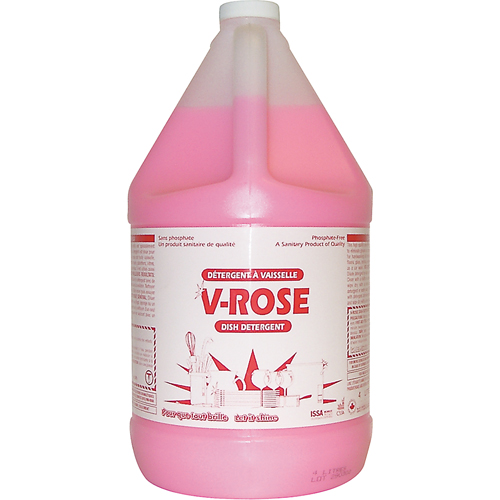 D&eacute;tergent liquide pour vaisselle V-Rose, Liquide, 4 L, Fraîcheur D. Morneault & Fils