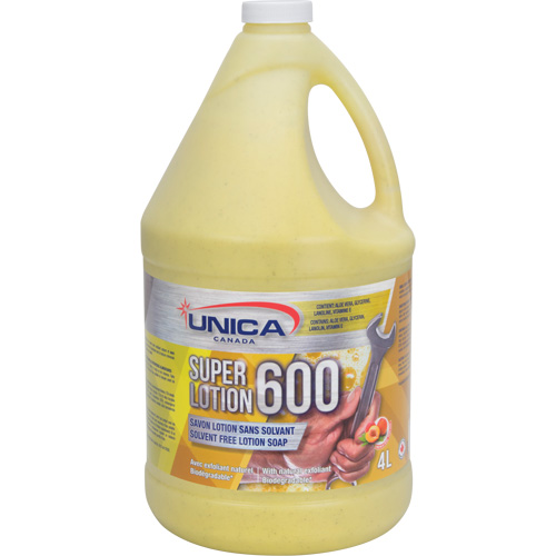 Super 600 Antiseptic Soap, Pumice, 4 L, Bottle, Peach D. Morneault & Fils