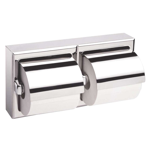 Distributeur double de papier hygi&eacute;nique avec protecteurs, Multiple Capacit&eacute; du rouleau D. Morneault & Fils