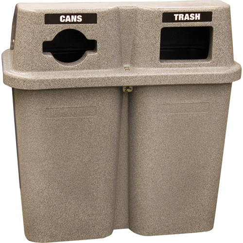 Contenants de recyclage Bullseye, Bord de rue, Plastique, 2 x 22 gal. US D. Morneault & Fils