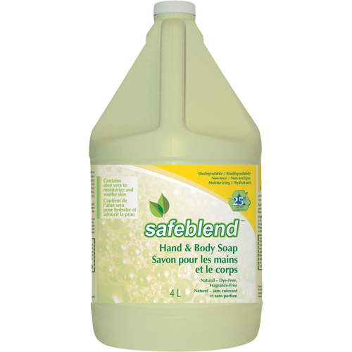 Hand & Body Soap, Liquid, 4 L, Unscented D. Morneault & Fils