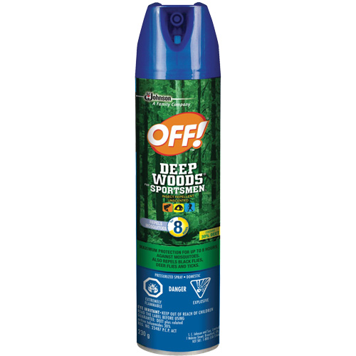 OFF! Deep Woods&reg; Sportsmen Insect Repellent, 30% DEET, Aerosol, 230 g D. Morneault & Fils