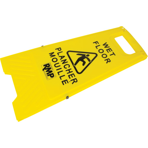 Safety Wet Floor Sign, Bilingual with Pictogram D. Morneault & Fils