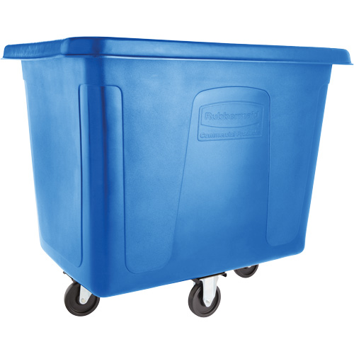 Cube Truck, Black Recycled Plastic, 38" L x 26" W x 28" H, 8 cu. Ft Volume, 300 lbs. Capacity D. Morneault & Fils