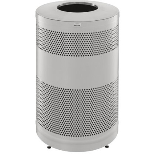 Classics Open Top Decorative Waste Bin, Stainless Steel, 51 US gal. Capacity D. Morneault & Fils