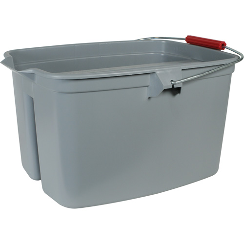 Seau &agrave; double usage, Capacit&eacute; de 5 gal. US (20 pintes), Gris D. Morneault & Fils