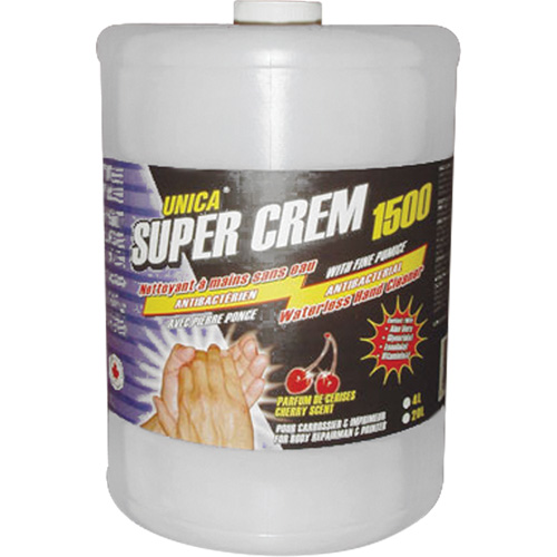 Super 1500 Waterless Hand Cleaner, Pumice, 4 L, Jug, Cherry D. Morneault & Fils