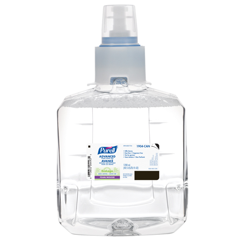 LTX-12 Advanced Foam Hand Sanitizer, 1200 ml, Cartridge Refill, 70% Alcohol D. Morneault & Fils