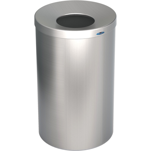 R&eacute;cipient &agrave; d&eacute;chets pour halls, Acier inoxydable, 33 gal. US D. Morneault & Fils