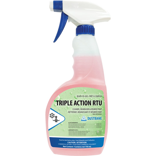 Triple Action - Cleaner, Degreaser, and Disinfectant, 750 ml, Trigger Bottle D. Morneault & Fils